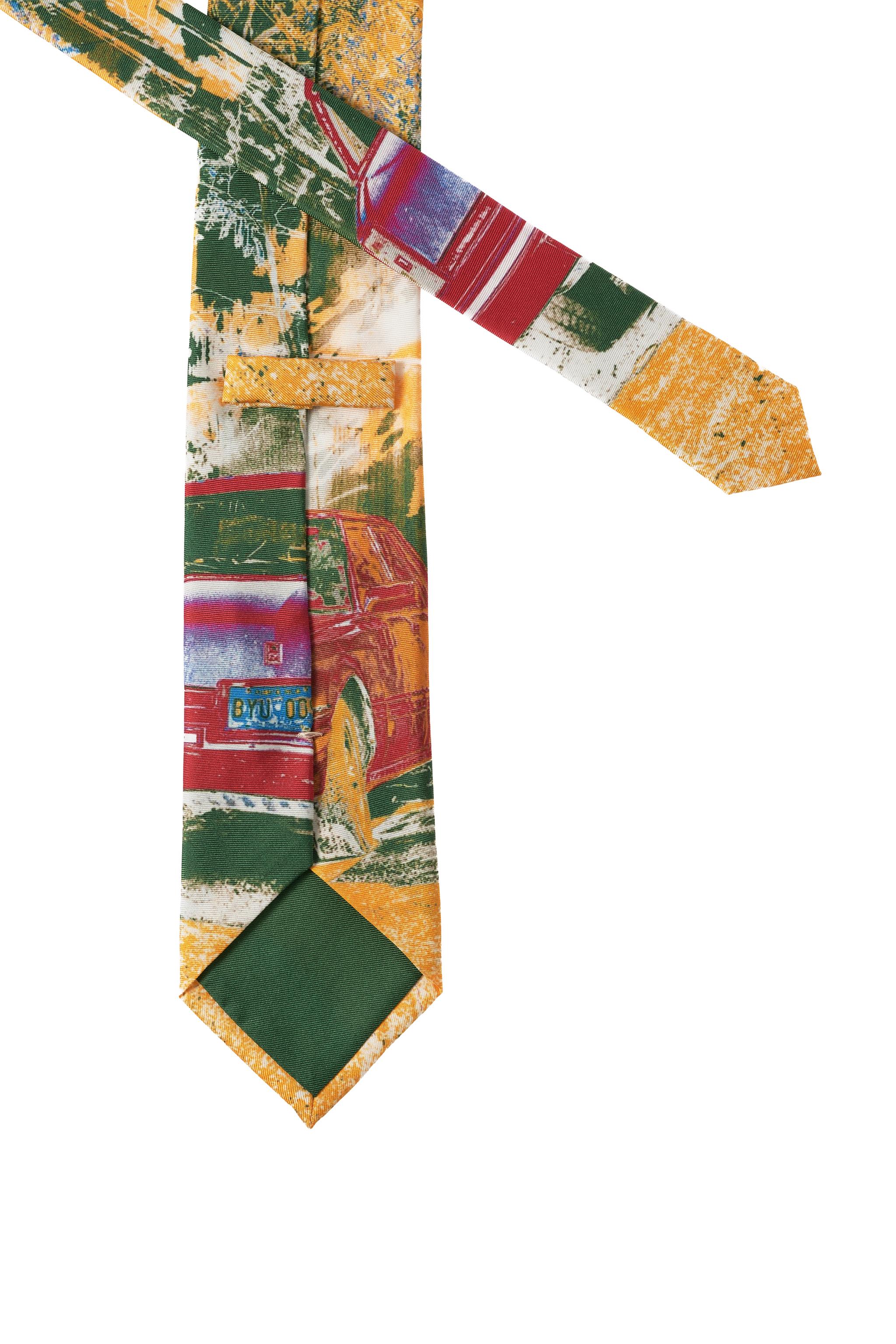 100% SILK CAR PRINT TIE